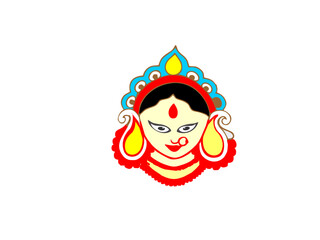 Goddess Durga, poster or banner of Indian festival Navratri celebration.