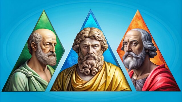 Visual Representation of Aristotle's Rhetorical Triangle: Ethos, Pathos, Logos for Effective Communication