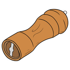 pepper mill illustration hand drawn isolated vector