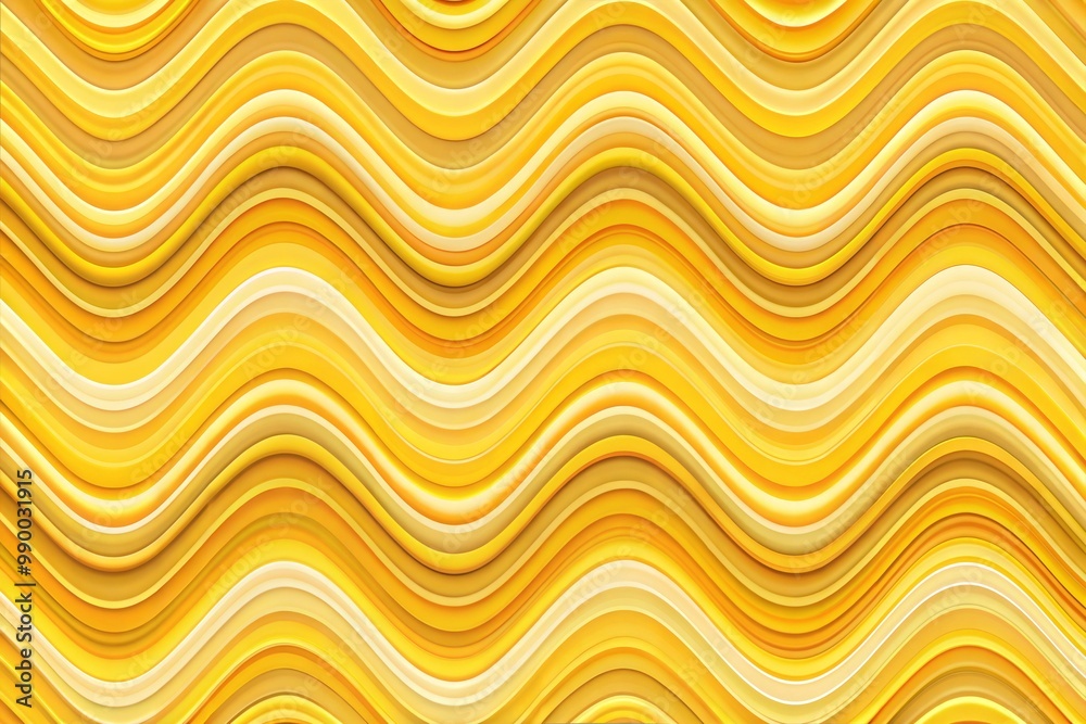 Canvas Prints dynamic yellow and gold wavy line pattern modern design