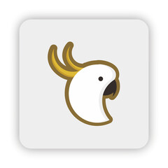 parrots icon on button, parrots flat icon vector, parrots  flat illustration, parrots head, parrots cartoon png