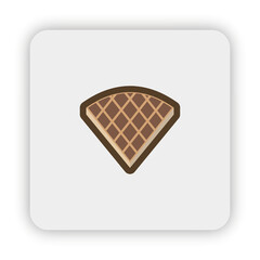 waffle vector, waffle flat icon, waffle icon on button
