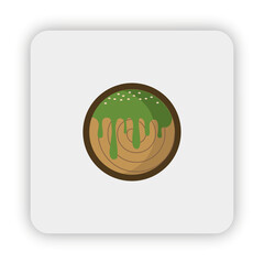 New York roll Cromboloni vector, cromboloni flat icon, cromboloni icon on button