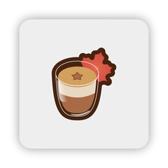 maple latte vector, maple latte flat icon, maple latte icon on button