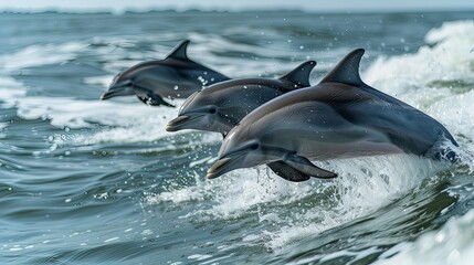 Fototapeta premium Dolphins in the Gulf 