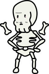 Halloween Cute Skeleton Illustration