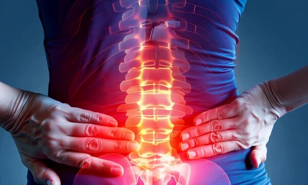 MRI of the spine. Cervical spine. Neck pain. Displacement of the vertebrae.