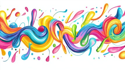 Fototapeta premium A playful 2D design of '2025', rendered with wavy
