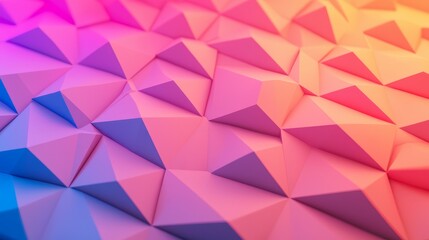 Obraz premium Colorful Abstract Geometric Background with 3D Triangular Shapes and Gradient Lighting