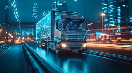 Fototapeta premium Efficient Green Energy-Powered Logistics Solutions for Smart Supply Chains with Automation and Sustainability Focus