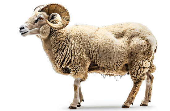 recommend clip art: mountain sheep isolated on white