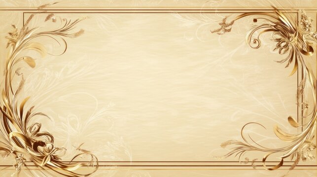 A gold certificate background with elegant accents and a classic layout, perfect for prestigious awards and recognitions.