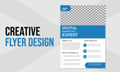 Corporate professional creative business marketing printable flyer design template in A4 