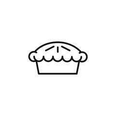 Pie icon. Simple pie icon for social media, app, and web design. Vector illustration.