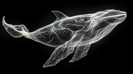 Fototapeta premium Abstract Whale Illustration