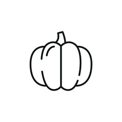 Pumpkin icon. Simple pumpkin icon for social media, app, and web design. Vector illustration.