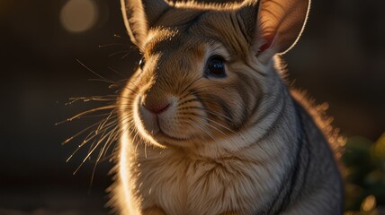 Close-up of a Cute Chinchilla