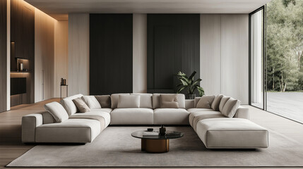 Fototapeta premium modern interior of open space with design