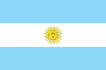 Nationall flag of Argentina. Vector illustration

