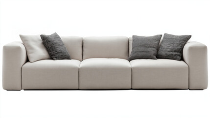 Fototapeta premium modern minimalist light gray sofa
