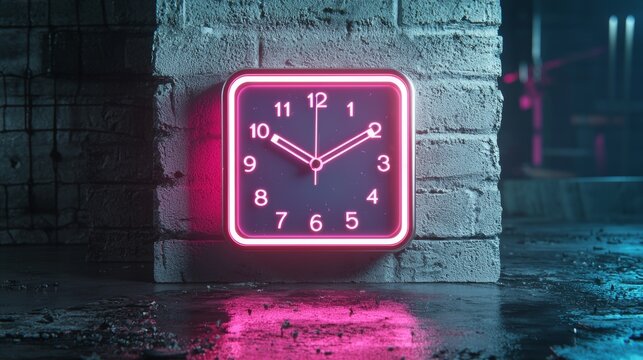 Vibrant Neon Holographic Countdown for Limited-Time Offer in Cutting-Edge Advertising
