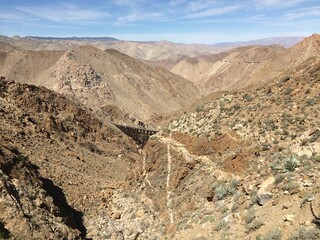 First View of Goat Canyon Trestle, Hiking in Anza Borrego Desert, California 