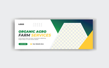 
Agriculture services social media cover and web banner template
