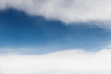 Obraz premium Looking at the clouds and sky on the plane