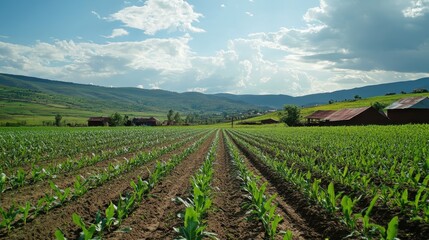 Rural community involved in agriculture development projects.