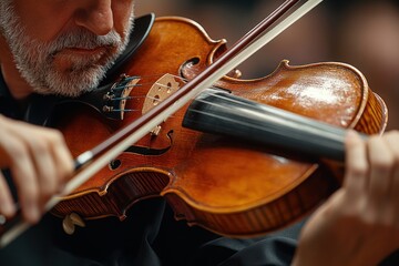 Violinist Playing Closeup