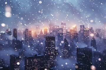 city in winter