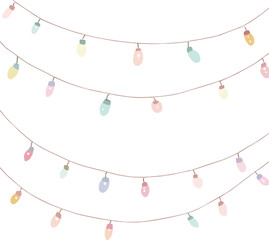 Pastel Festive Light Garland