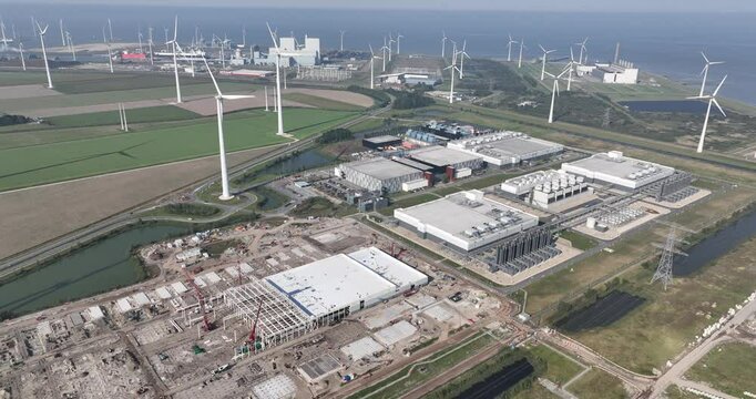 Search engine, internet company, data center in the Eemshaven, The Netherlands.