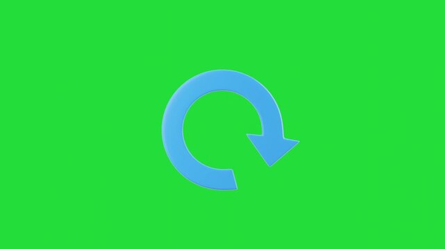 One Arrow Animation of Load refresh Reload symbol or loop symbol 4k