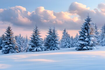 winter landscape with trees