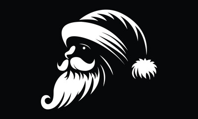 Santa Christmas Silhouette Premium Vector 