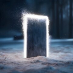 A window is shown in a dark room with a light shining through it