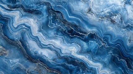 Obraz premium Blue Marble Abstract Design Countertop. Stone Texture and Painted Pattern Background