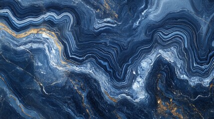 Obraz premium Blue Marble Abstract Design Countertop. Stone Texture and Painted Pattern Background