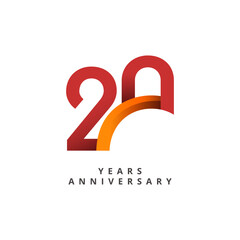 20 years anniversary template design