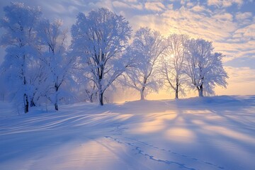 winter landscape with trees