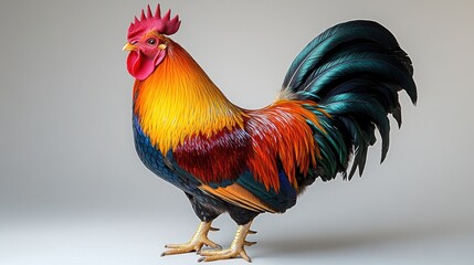 A Rooster in a Studio Setting