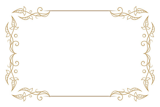 Beautifully stylish floral border for a variety of design projects