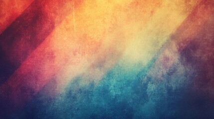Obraz premium For a striking look, the background is layered with grainy textures in shades of blue, purple, red, orange, and yellow.