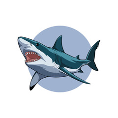 Shark vector icon illustration