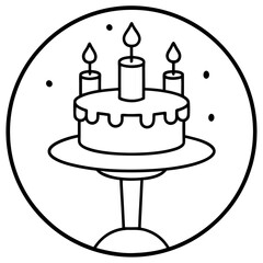 birthday cake with candles