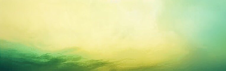 A bright yellow and green background with a splash of blue