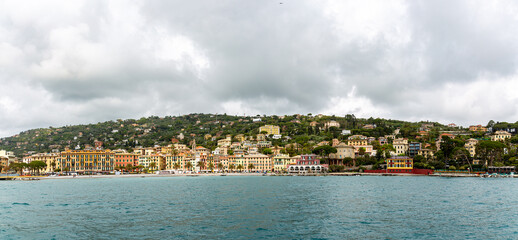 Fototapeta premium Small city from the sea