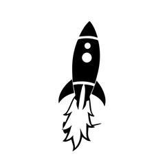 black silhouette vector of a rocket 