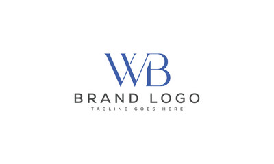 letter WB logo design vector template design for brand